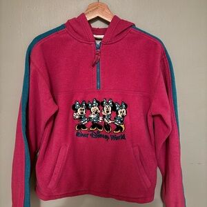 Vintage Walt Disney World Minnie Fleece Hoodie (Kids XL)